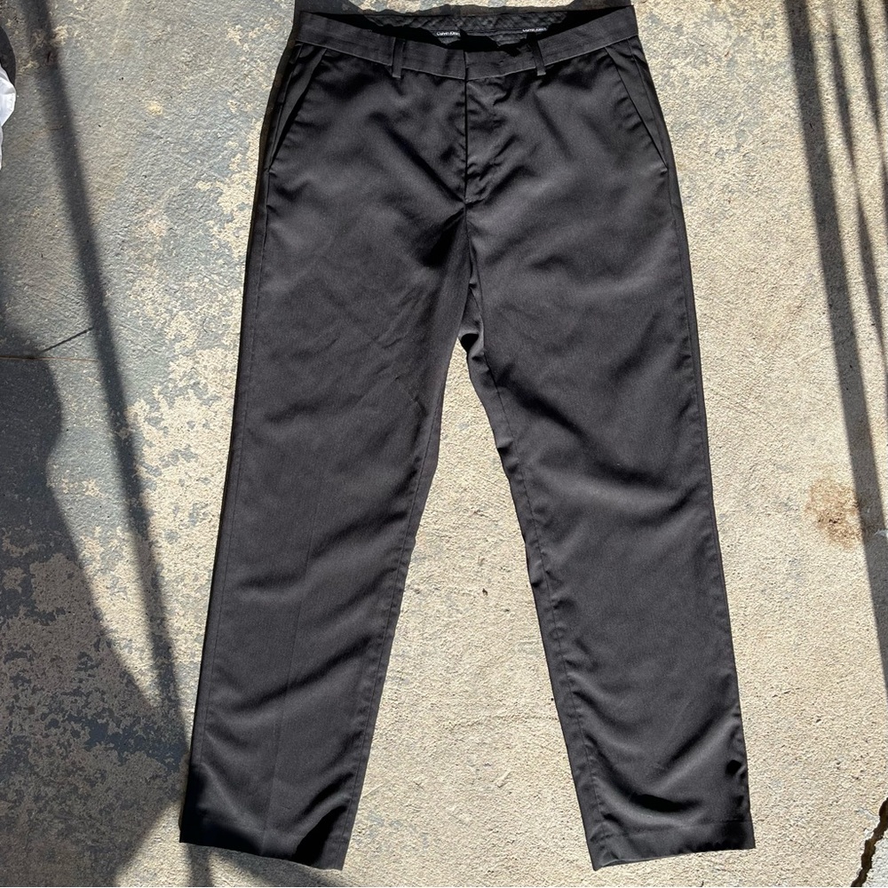 Black Calvin Klein Flat Front Slacks EUC